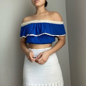 Off-shoulder crop top